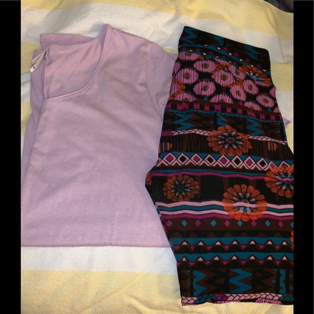 LuLaRoe TC leggings & 3x Perfect T outfit